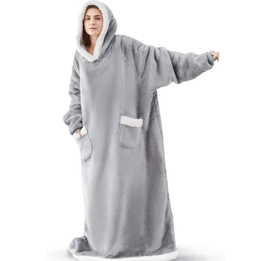 Oversized Wool Hoodie Blanket