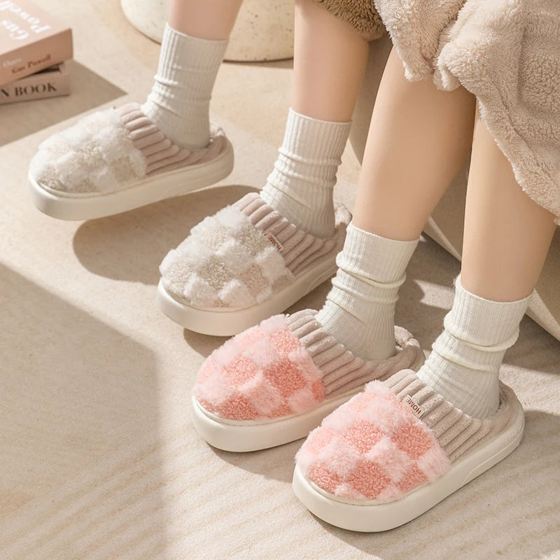 Winter Toe Wrap Thick Cotton Slippers